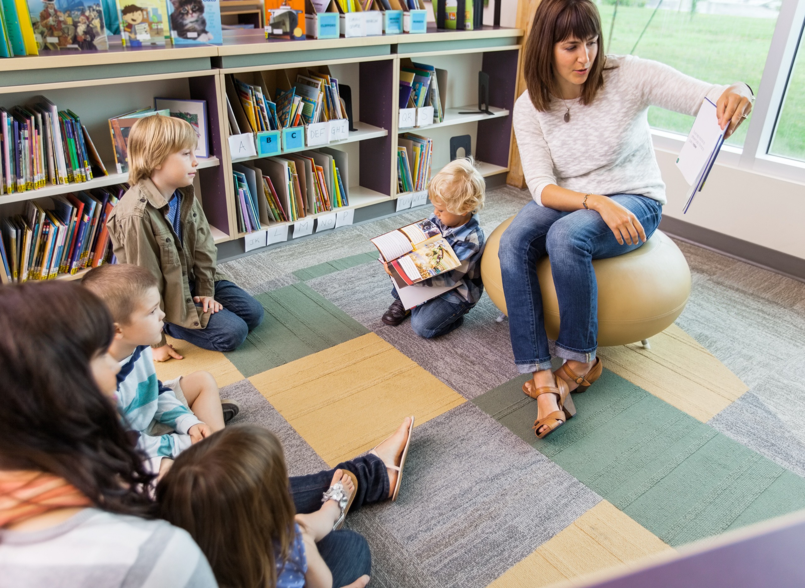 Children in library